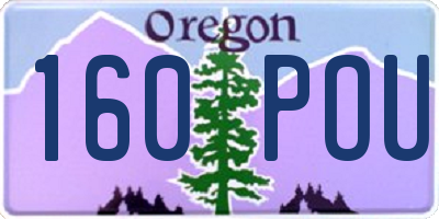 OR license plate 160POU