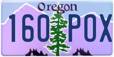 OR license plate 160POX