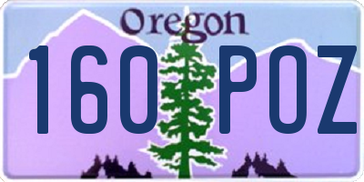 OR license plate 160POZ