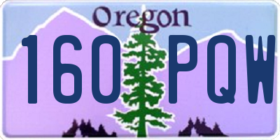 OR license plate 160PQW