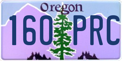 OR license plate 160PRC