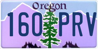 OR license plate 160PRV