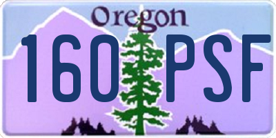 OR license plate 160PSF