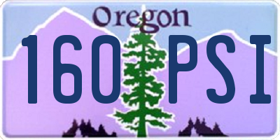 OR license plate 160PSI