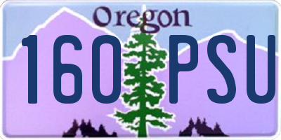 OR license plate 160PSU