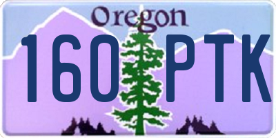 OR license plate 160PTK