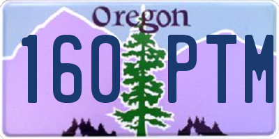 OR license plate 160PTM