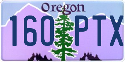 OR license plate 160PTX
