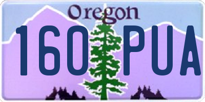 OR license plate 160PUA