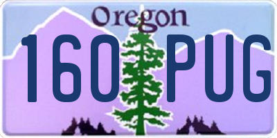 OR license plate 160PUG