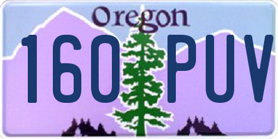OR license plate 160PUV