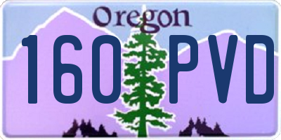 OR license plate 160PVD