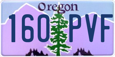 OR license plate 160PVF