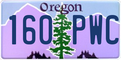OR license plate 160PWC