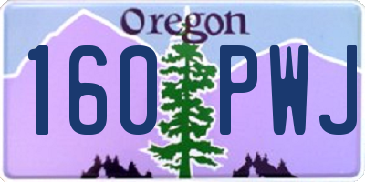 OR license plate 160PWJ