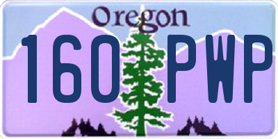 OR license plate 160PWP