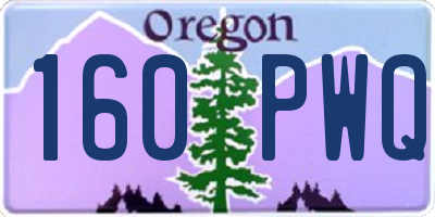 OR license plate 160PWQ