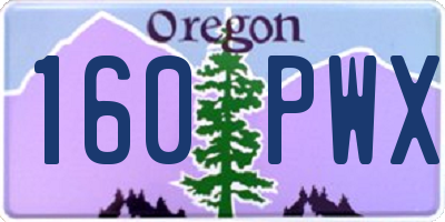 OR license plate 160PWX