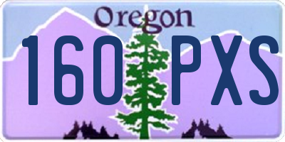 OR license plate 160PXS
