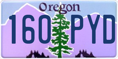 OR license plate 160PYD
