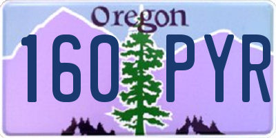 OR license plate 160PYR