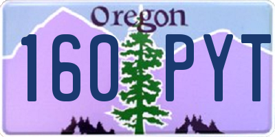 OR license plate 160PYT