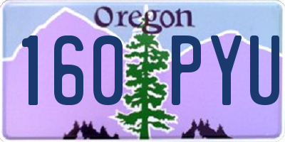 OR license plate 160PYU