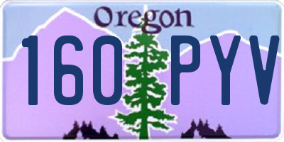 OR license plate 160PYV