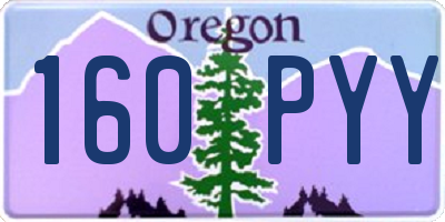 OR license plate 160PYY