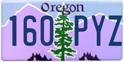 OR license plate 160PYZ