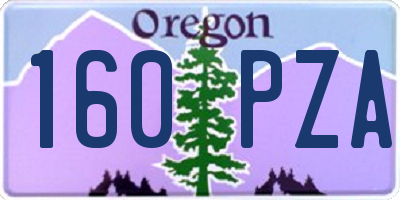 OR license plate 160PZA