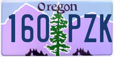 OR license plate 160PZK