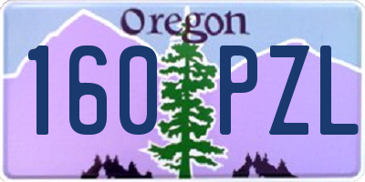 OR license plate 160PZL