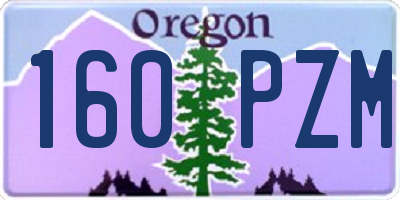 OR license plate 160PZM
