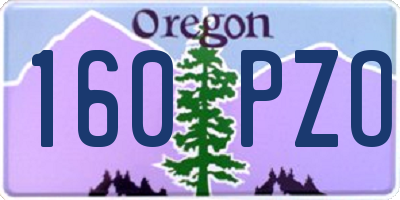 OR license plate 160PZO