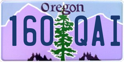 OR license plate 160QAI