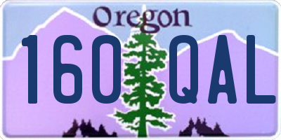 OR license plate 160QAL