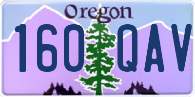 OR license plate 160QAV