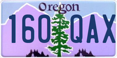 OR license plate 160QAX