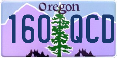 OR license plate 160QCD