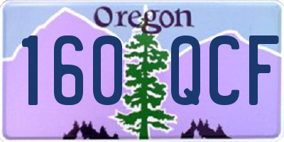 OR license plate 160QCF