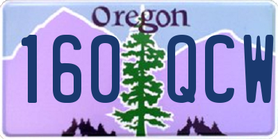 OR license plate 160QCW