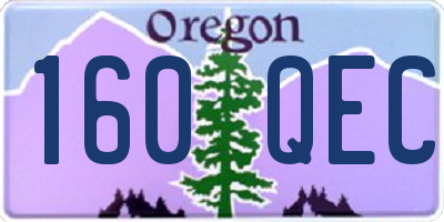 OR license plate 160QEC