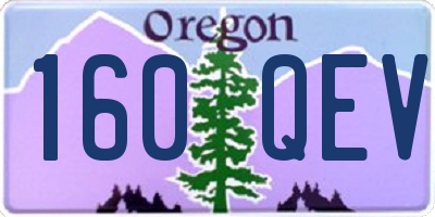 OR license plate 160QEV
