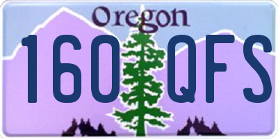 OR license plate 160QFS