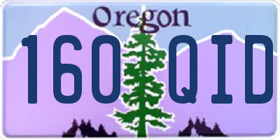OR license plate 160QID