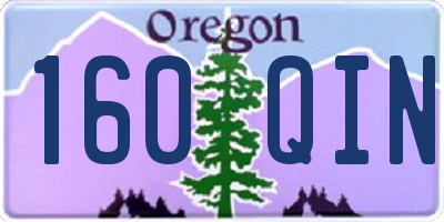 OR license plate 160QIN