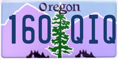 OR license plate 160QIQ