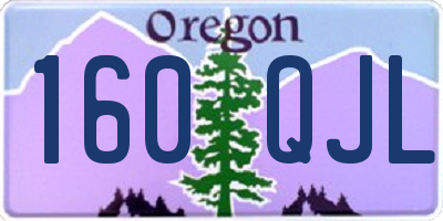 OR license plate 160QJL