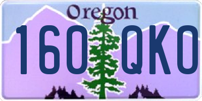 OR license plate 160QKO